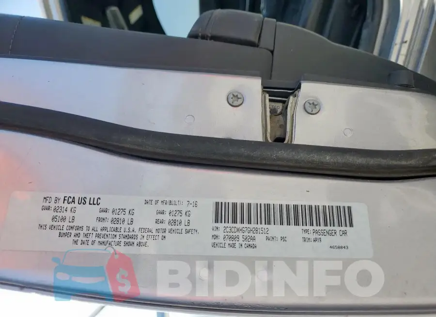 2C3CDXHG7GH281512 Photo# 12