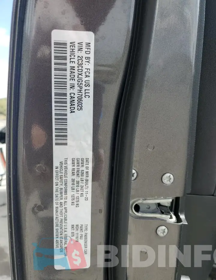 2C3CDXJG5PH706025 Photo# 12