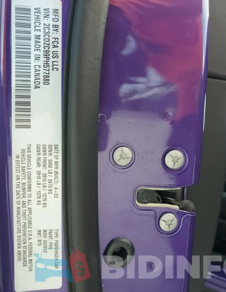 2C3CDZC99PH577880 Photo# 12