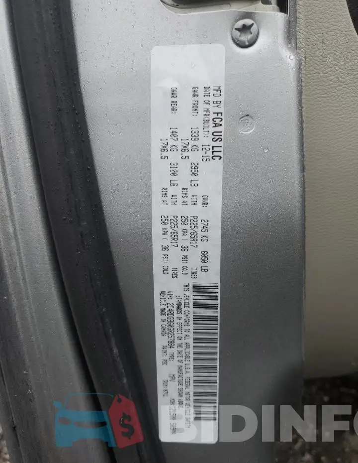 2C4RDGBG0GR257884 Photo# 13