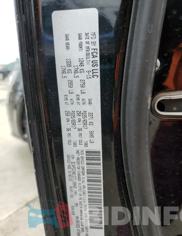3C4PDCAB1GT118043 Photo# 13