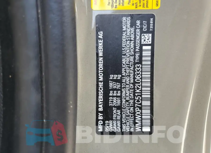 WMWXP7C51K2L06333 Photo# 13
