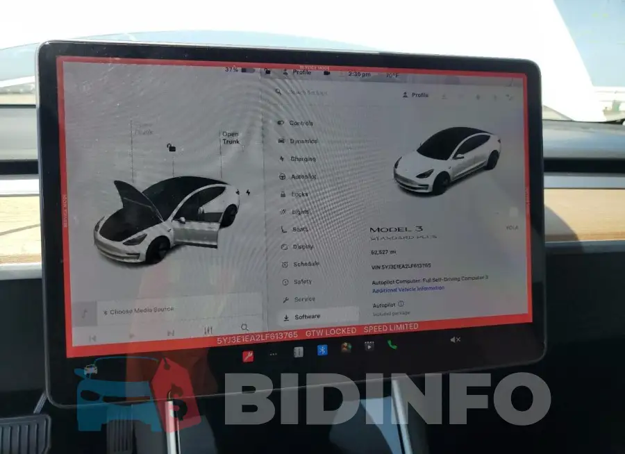 5YJ3E1EA2LF613765 Photo# 9