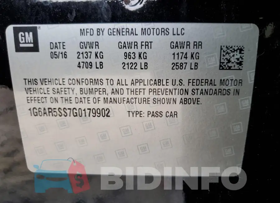 1G6AR5SS7G0179902 Photo# 12