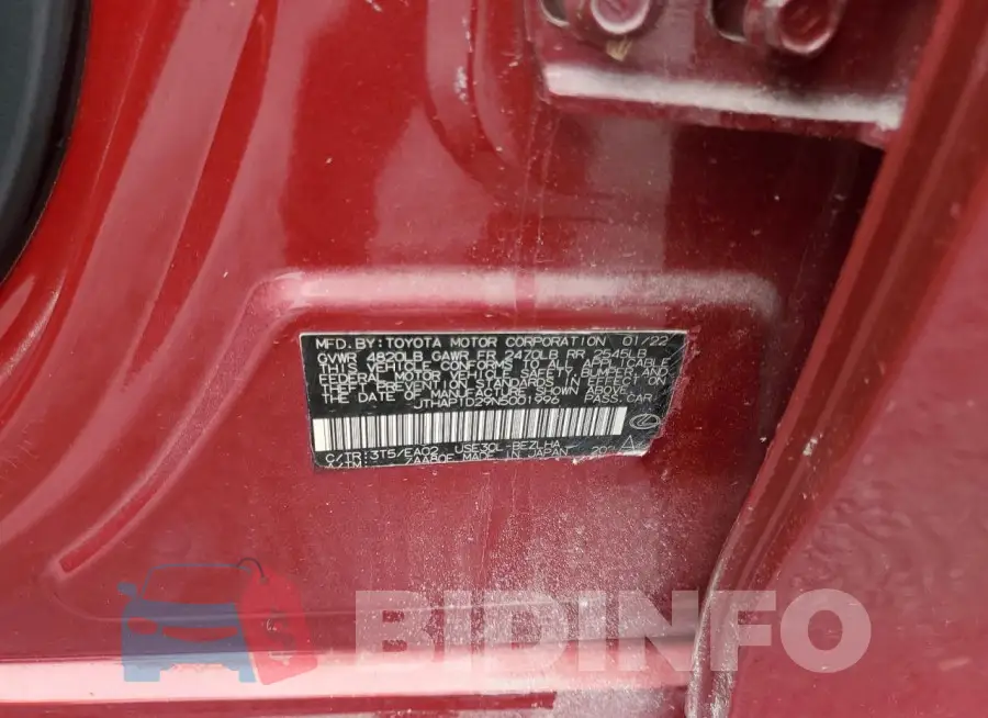 JTHAP1D29N5001996 Photo# 12