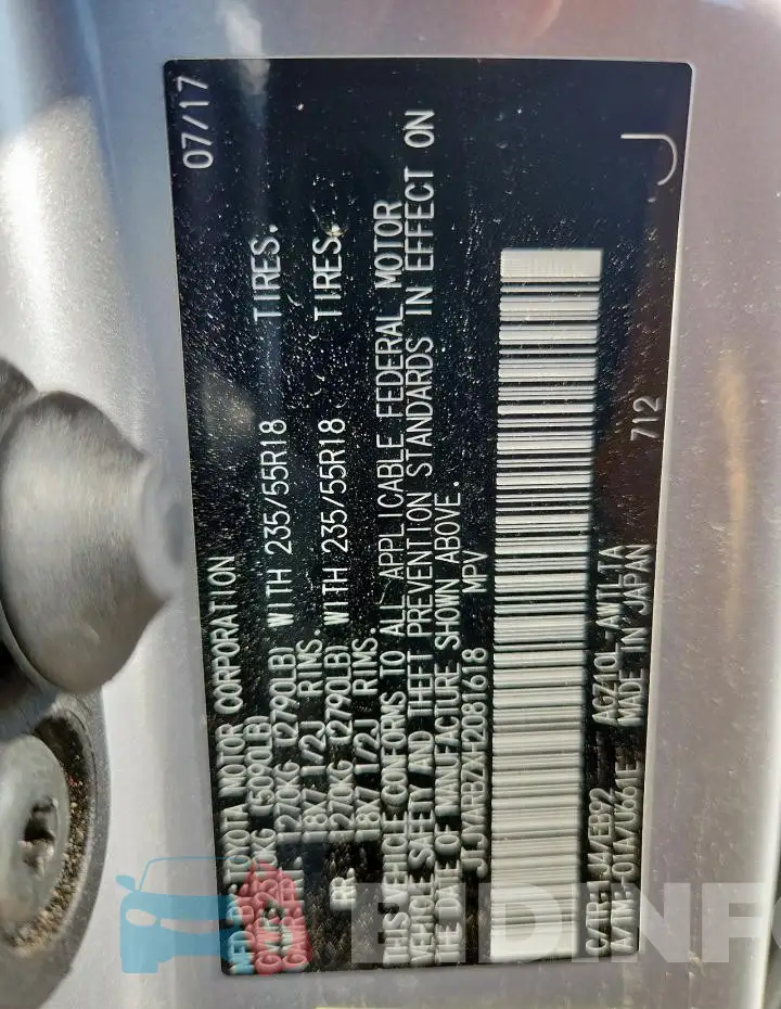 JTJYARBZXH2081618 Photo# 14