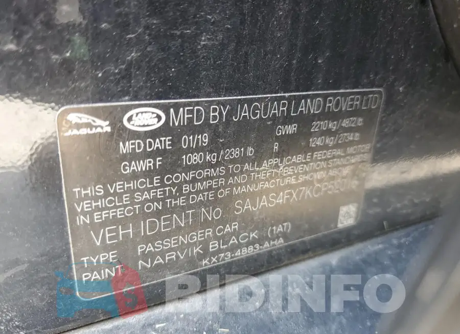 SAJAS4FX7KCP52016 Photo# 12