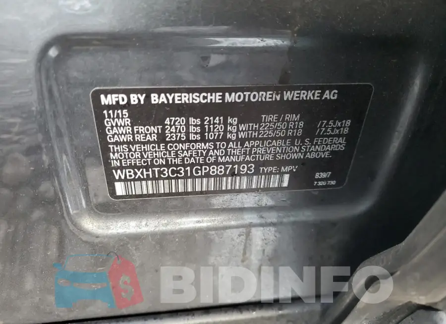 WBXHT3C31GP887193 Photo# 13