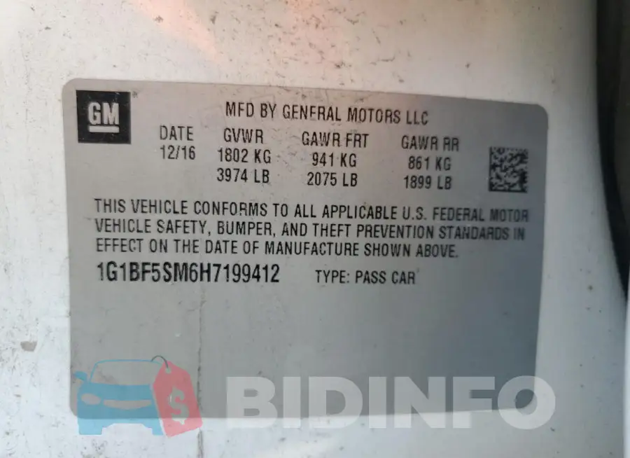 1G1BF5SM6H7199412 Photo# 12