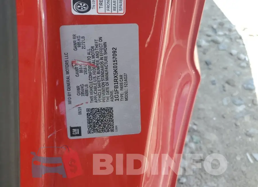 1G1FB1RX5K0157092 Photo# 12