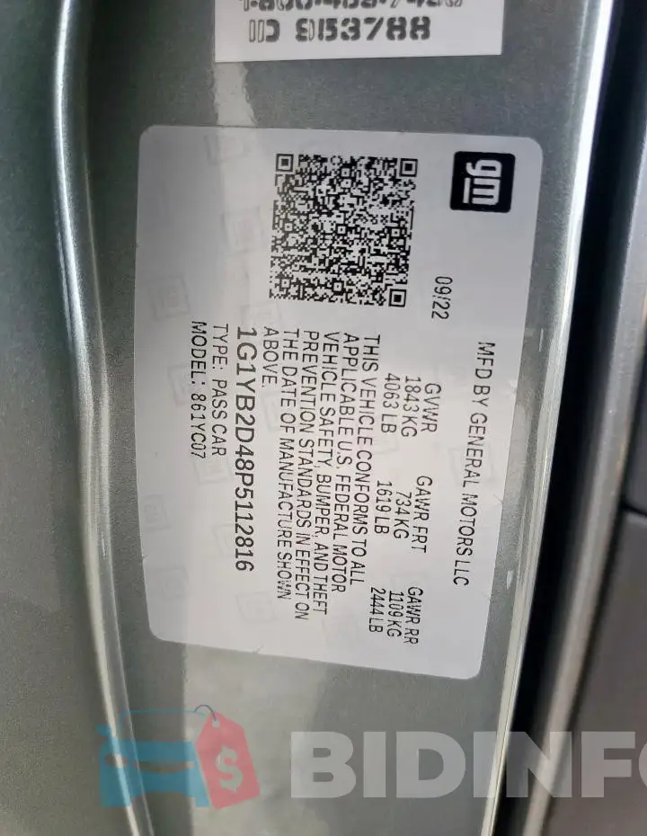 1G1YB2D48P5112816 Photo# 12