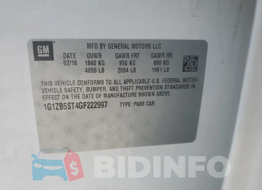 1G1ZB5ST4GF222997 Photo# 12