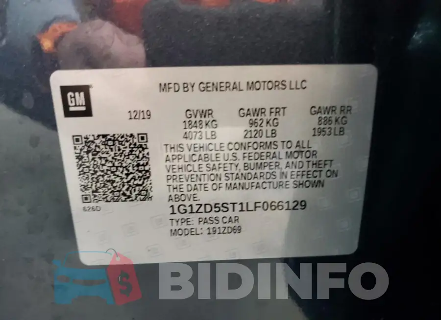 1G1ZD5ST1LF066129 Photo# 12