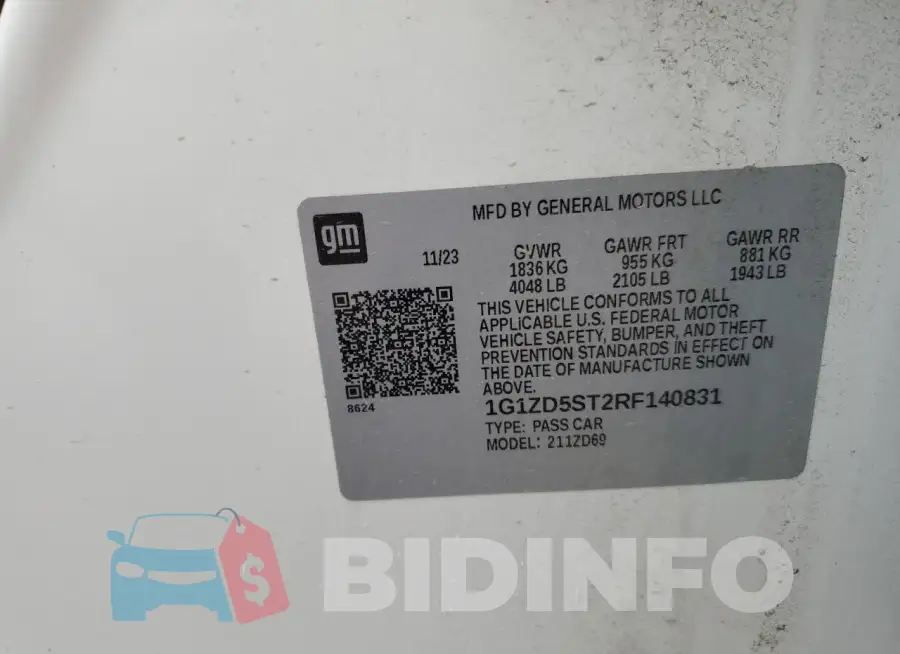 1G1ZD5ST2RF140831 Photo# 12