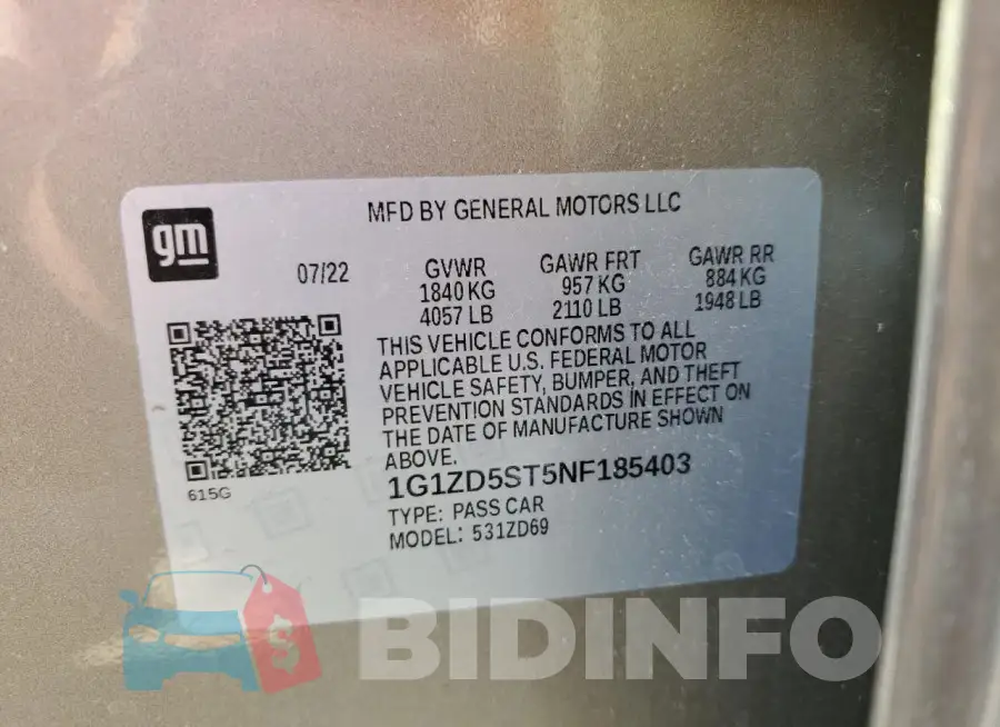 1G1ZD5ST5NF185403 Photo# 12