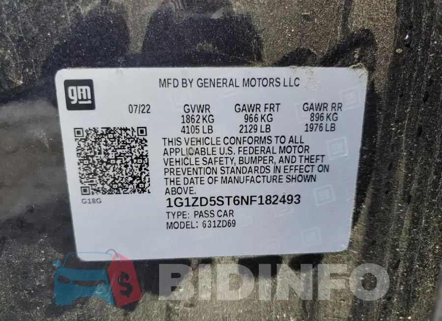 1G1ZD5ST6NF182493 Photo# 13