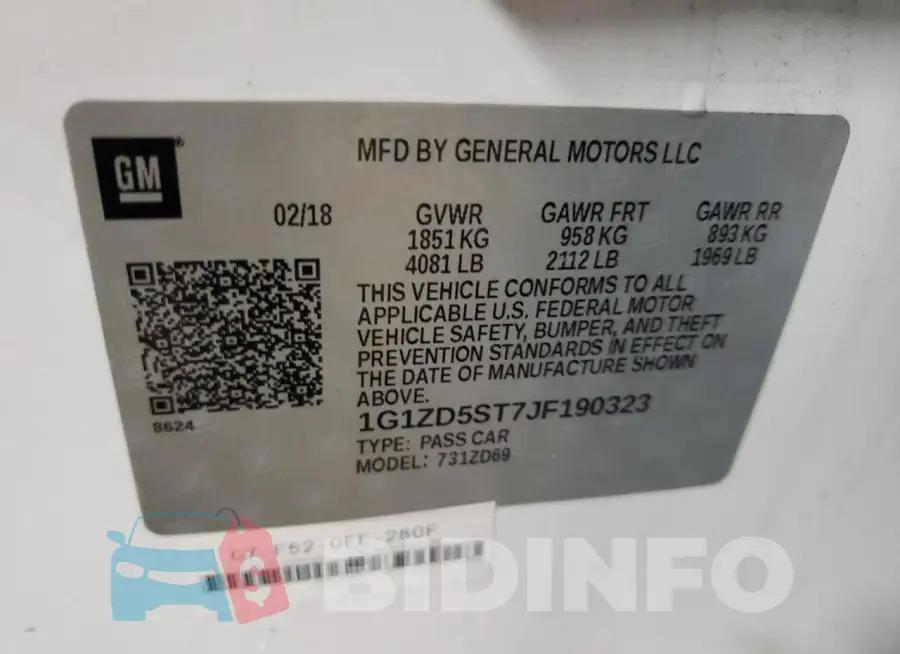 1G1ZD5ST7JF190323 Photo# 12