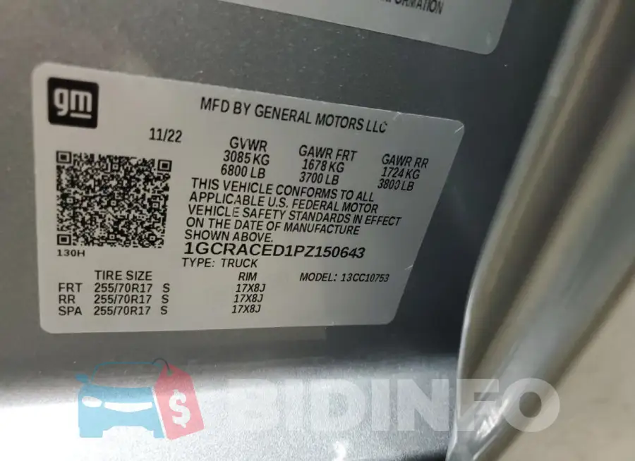1GCRACED1PZ150643 Photo# 12