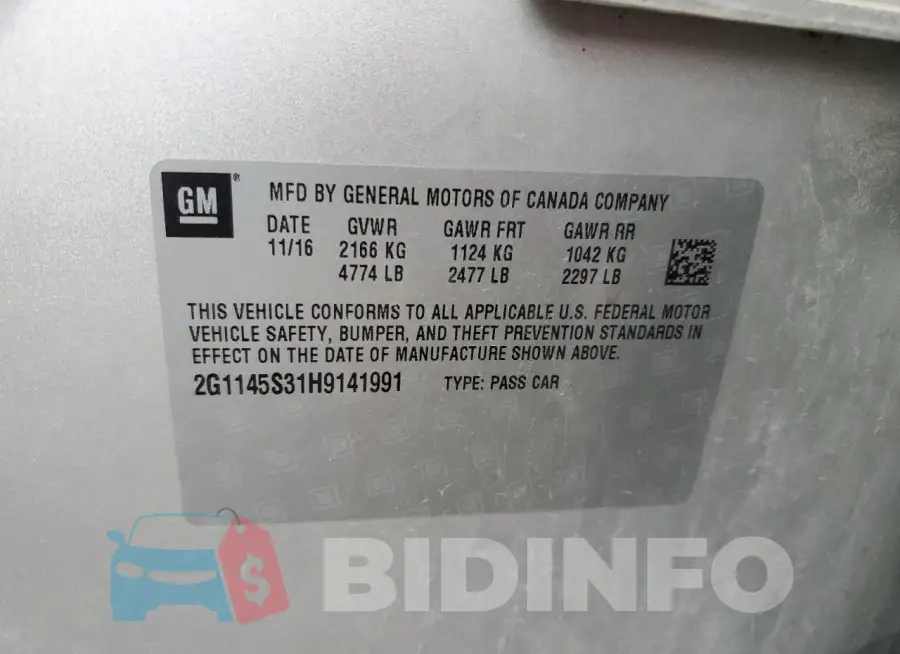 2G1145S31H9141991 Photo# 13