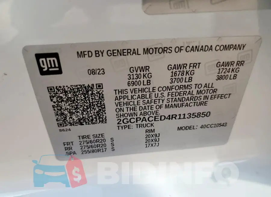 2GCPACED4R1135850 Photo# 12