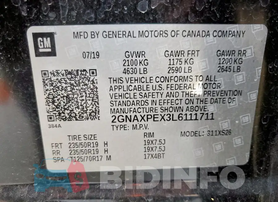 2GNAXPEX3L6111711 Photo# 14