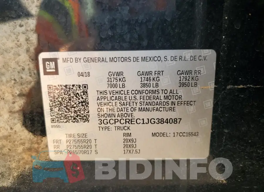 3GCPCREC1JG384087 Photo# 12