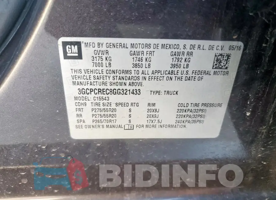 3GCPCREC8GG321433 Photo# 12
