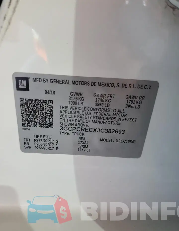 3GCPCRECXJG382693 Photo# 12