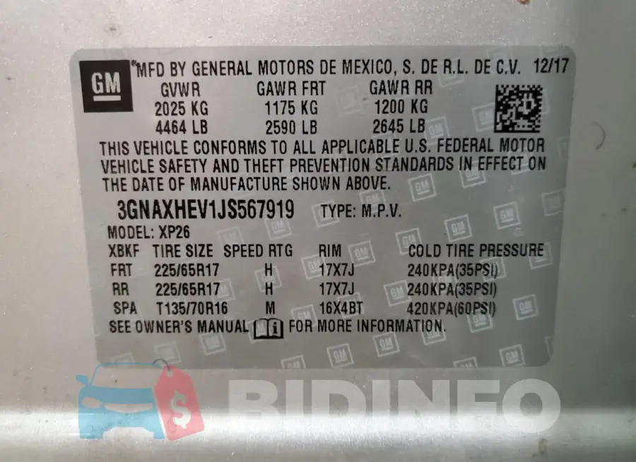 3GNAXHEV1JS567919 Photo# 14