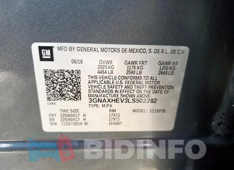 3GNAXHEV3LS502282 Photo# 13