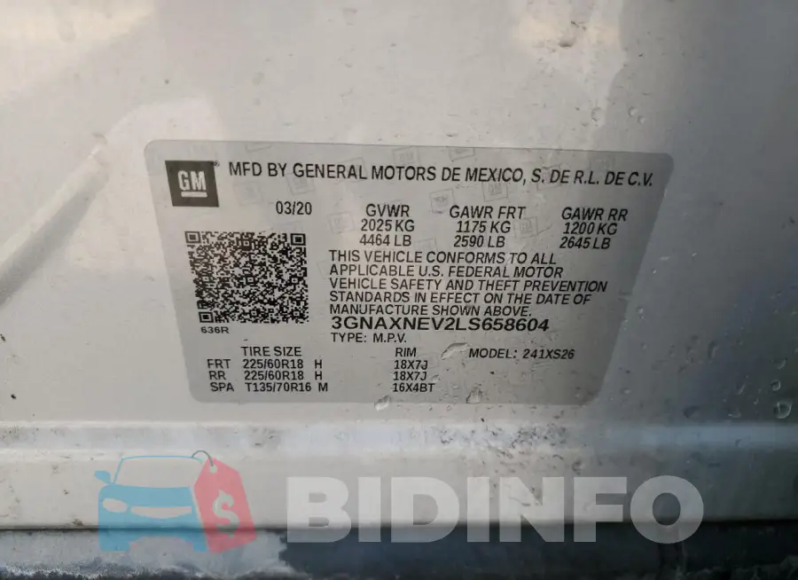 3GNAXNEV2LS658604 Photo# 14