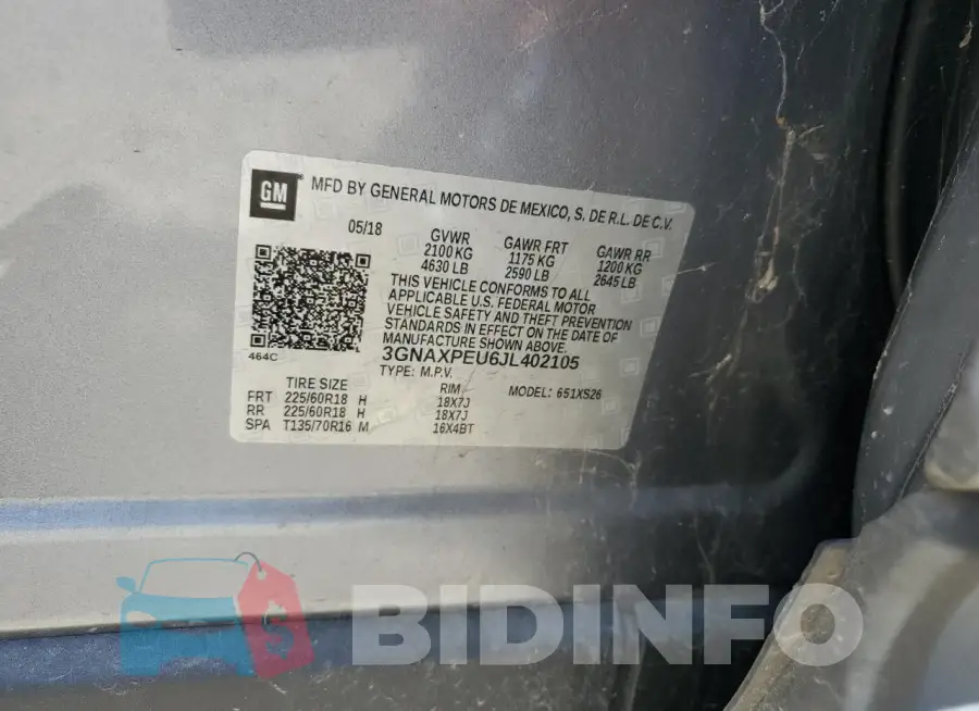3GNAXPEU6JL402105 Photo# 13