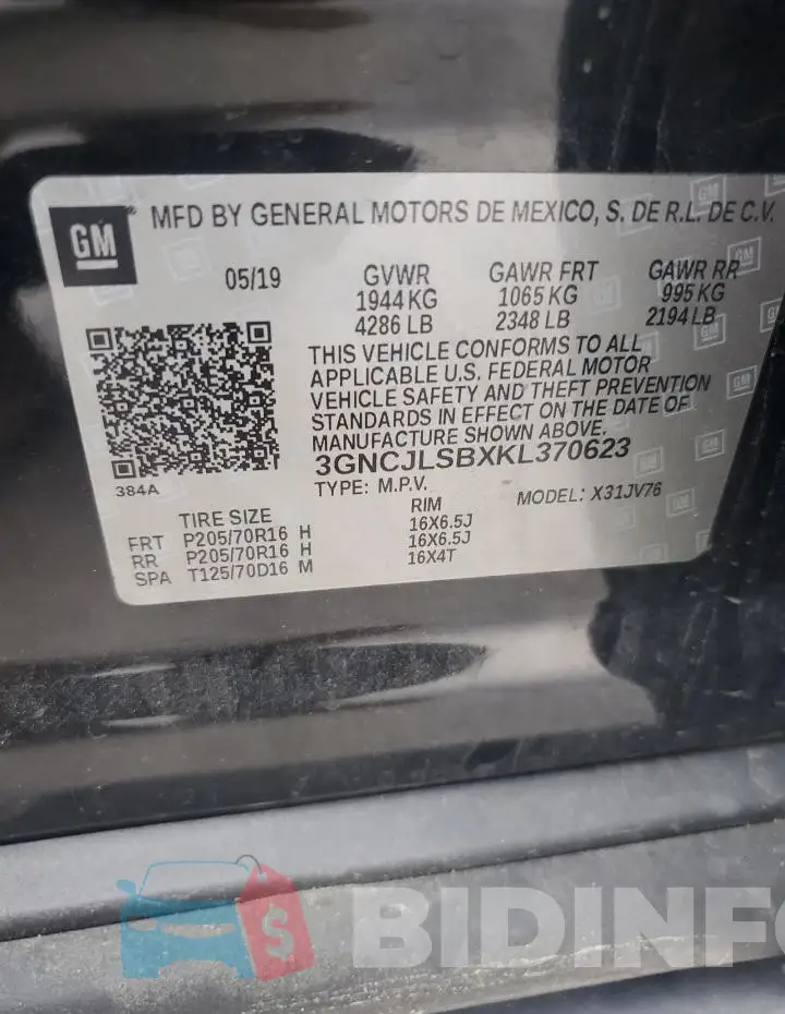 3GNCJLSBXKL370623 Photo# 14