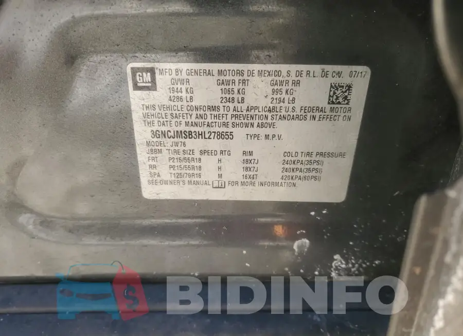 3GNCJMSB3HL278655 Photo# 13