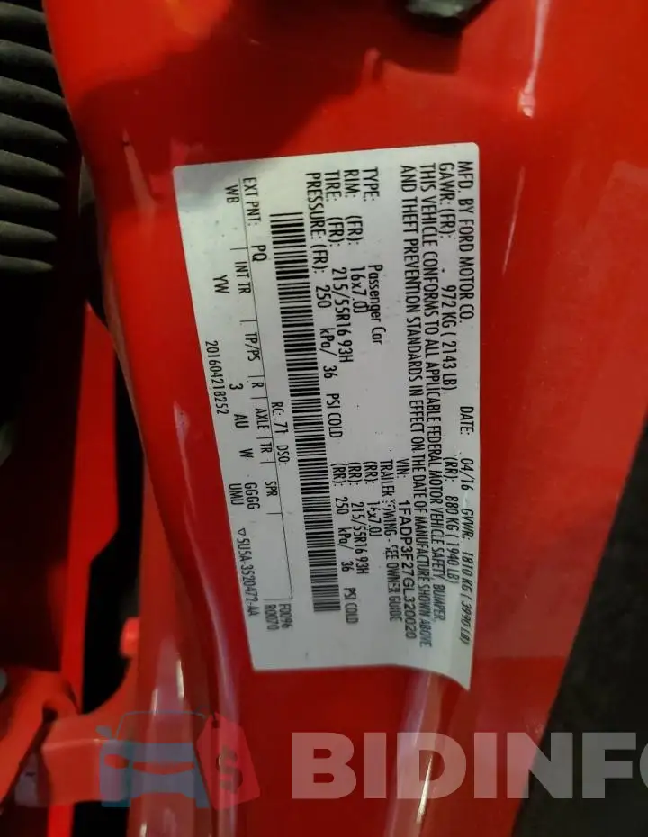 1FADP3F27GL320020 Photo# 12