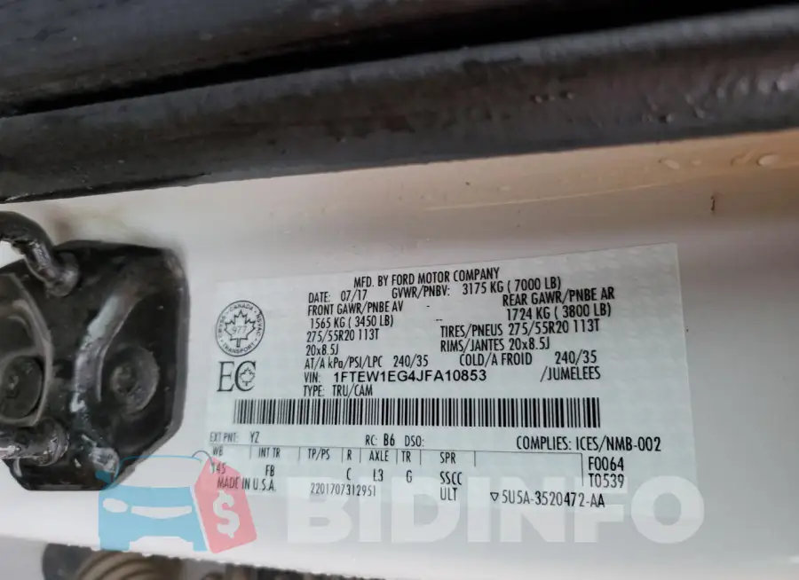 1FTEW1EG4JFA10853 Photo# 13