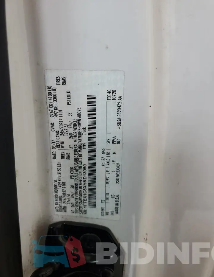 1FTEX1C8XHKD13050 Photo# 12