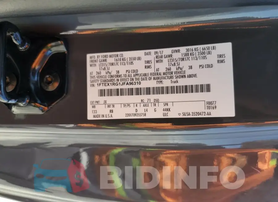 1FTEX1RG1JFA96310 Photo# 12
