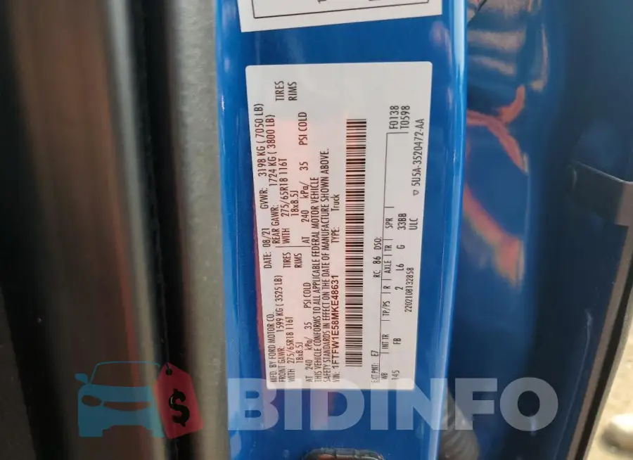 1FTFW1E58MKE48631 Photo# 12