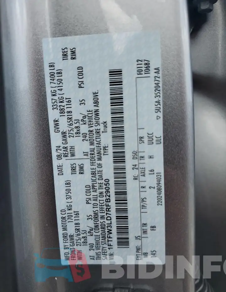 1FTFW3LD7RFB29050 Photo# 12
