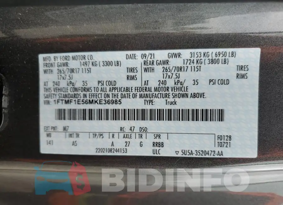 1FTMF1E56MKE36985 Photo# 12