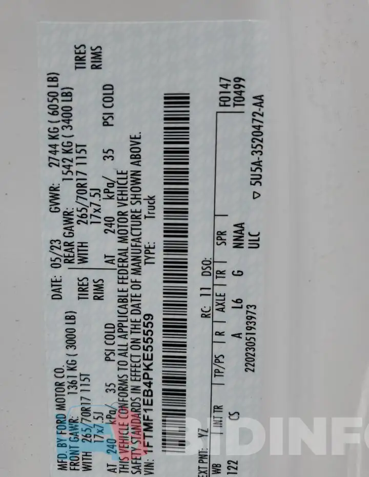 1FTMF1EB4PKE55559 Photo# 12