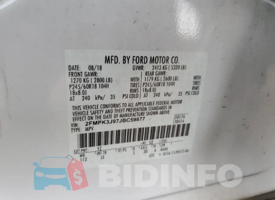 2FMPK3J97JBC59877 Photo# 12