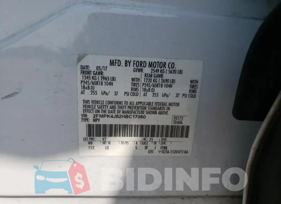 2FMPK4J82HBC17060 Photo# 13
