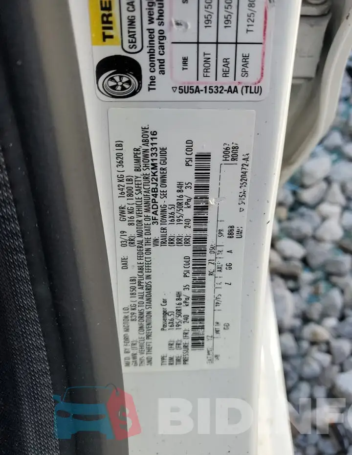 3FADP4BJ2KM133116 Photo# 12