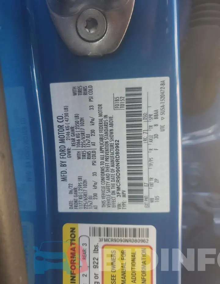 3FMCR9D90NRD80962 Photo# 13