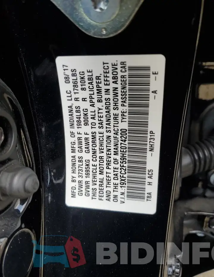 19XFC2F59HE074200 Photo# 12