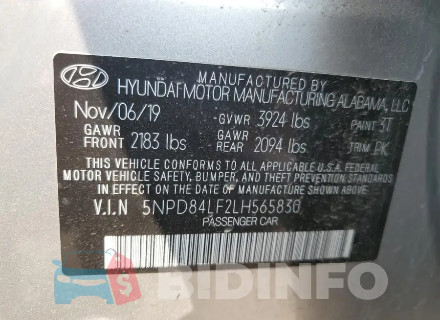 5NPD84LF2LH565830 Photo# 13