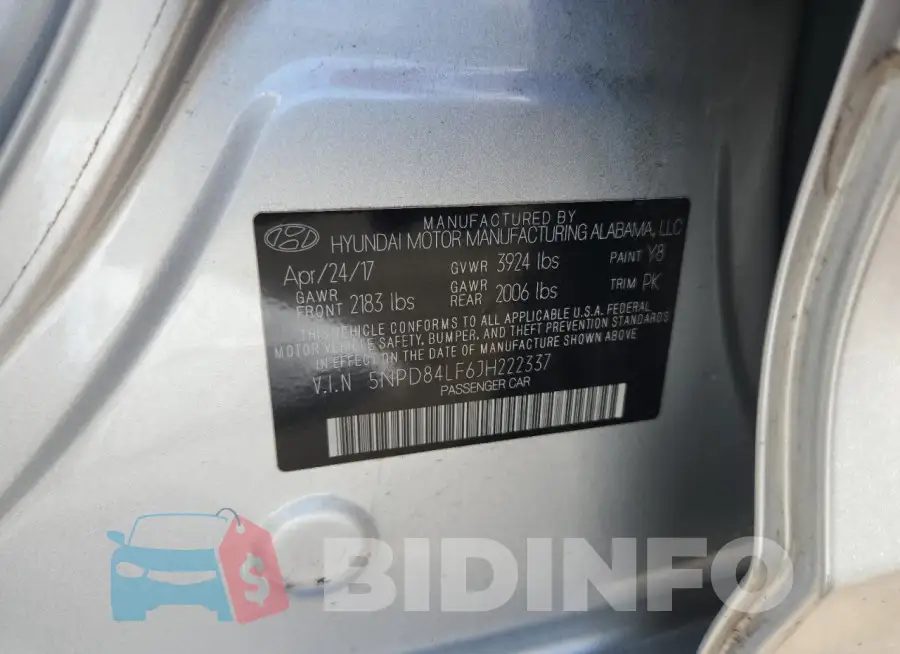 5NPD84LF6JH222337 Photo# 12