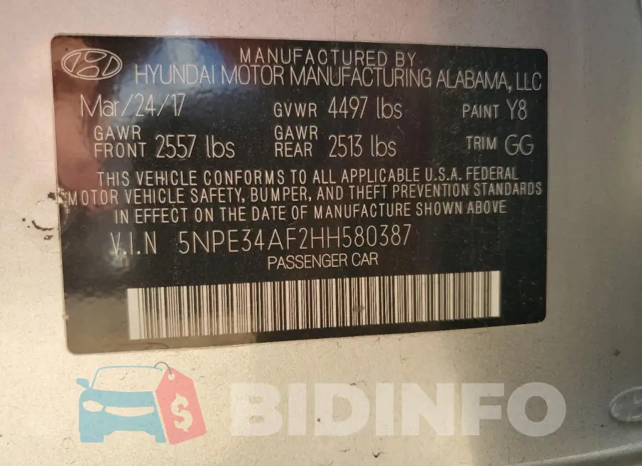 5NPE34AF2HH580387 Photo# 12